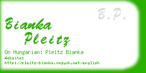 bianka pleitz business card